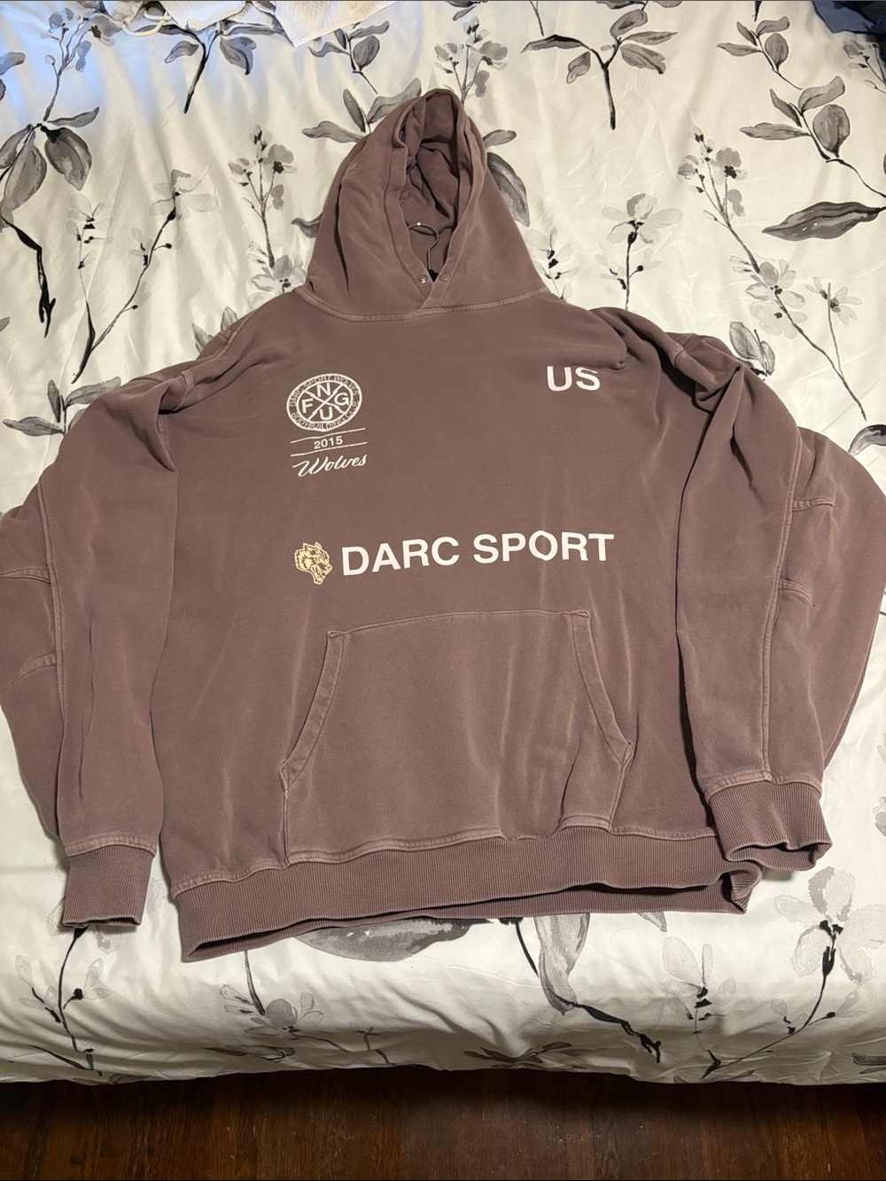 Darc Sport Men's Mauve Hoodie with Logo